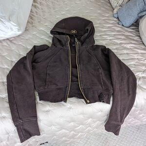 Scuba Full zip cropped hoodie